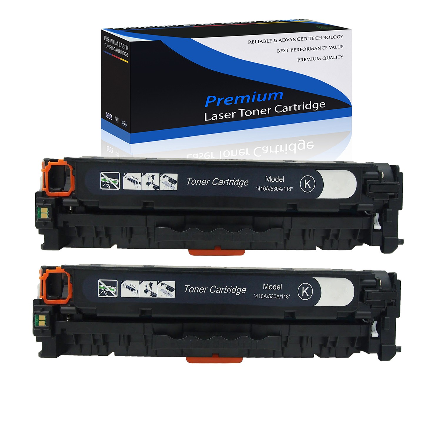 2PK CRG118 Black Toner Compatible with Canon 118 LBP7200Cdn LBP7660Cdn MF8350Cdn