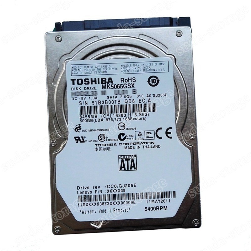 1PCS New Toshiba MK5065GSX 500GB 5400RPM SATA 2.5" Laptop HDD Hard Disk Drive