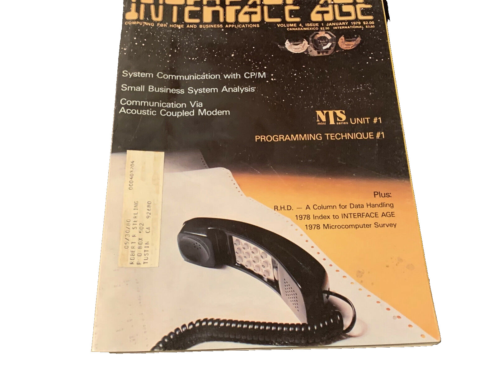 INTERFACE MAGAZINE VINTAGE JAN 1979 VOL. 4  ISSUE 1  RARE LAST ONE QTY-1