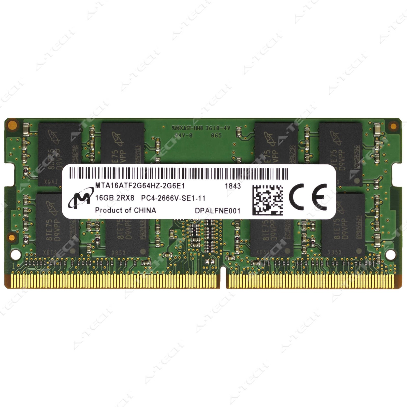 Micron 16GB DDR4 2666MHz PC4-21300 SODIMM Laptop Memory RAM MTA16ATF2G64HZ-2G6E1