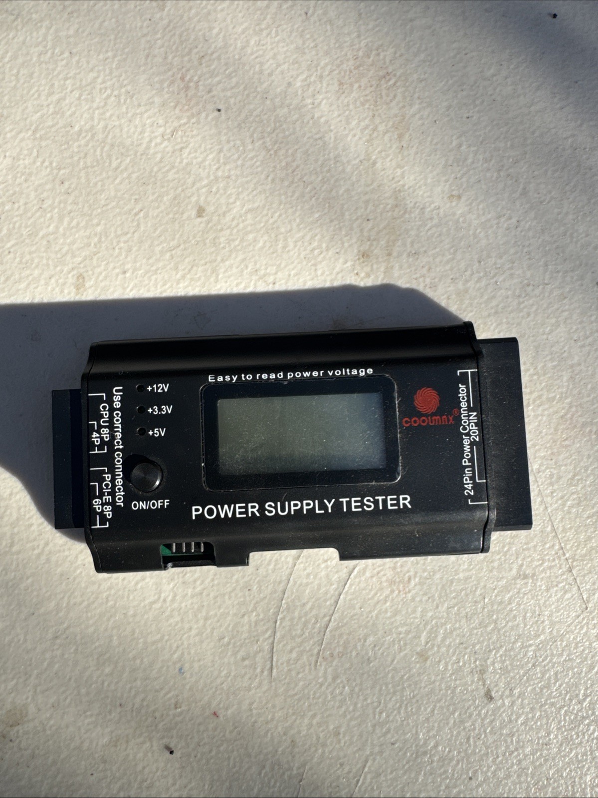 Coolmax LCD Power Supply Tester 24-Pin Model PS-224