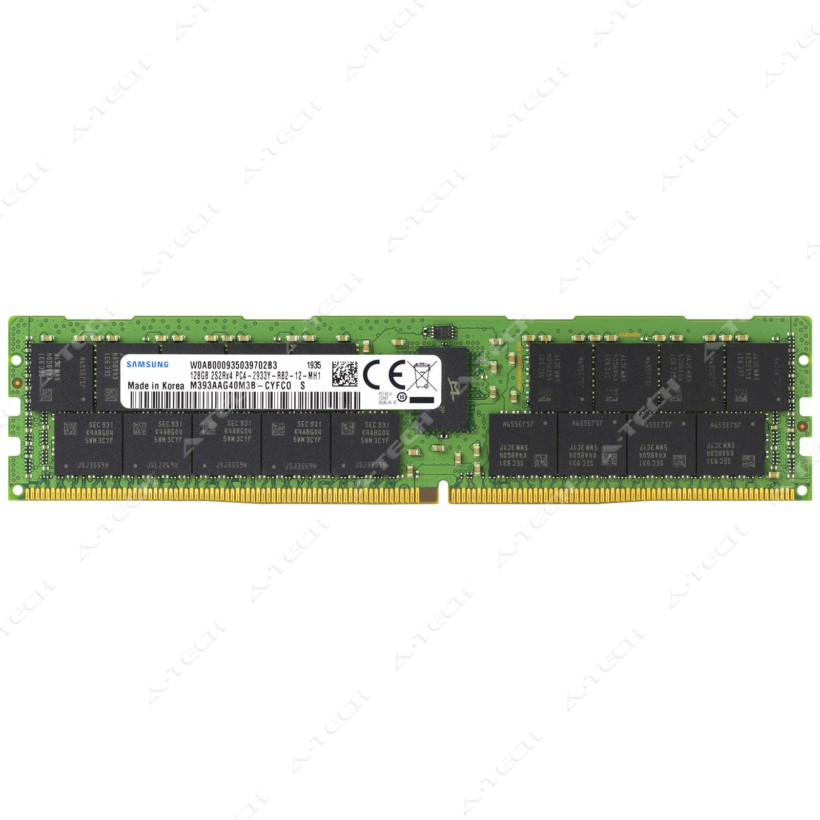 Samsung 128GB DDR4-2933 PC4-23400 ECC RDIMM Server Memory RAM (M393AAG40M3B-CYF)