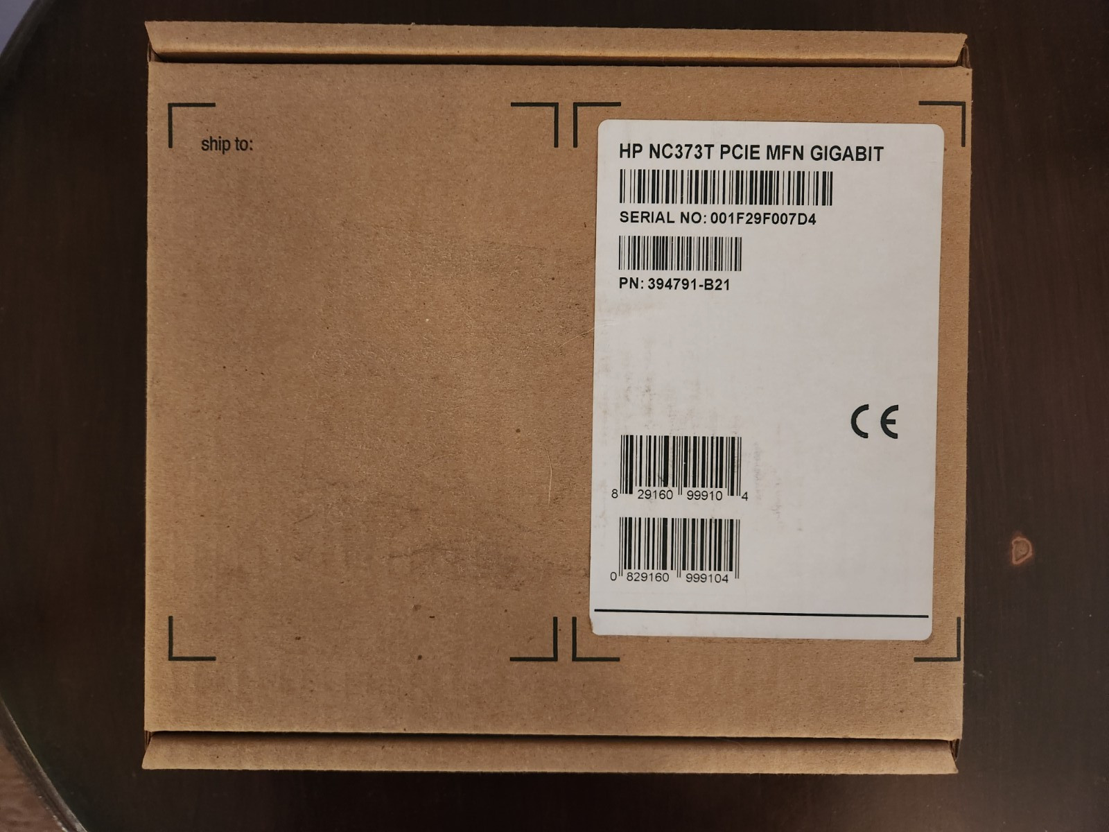 HP NC373T PCIE MFN GIGABIT 394791-B21