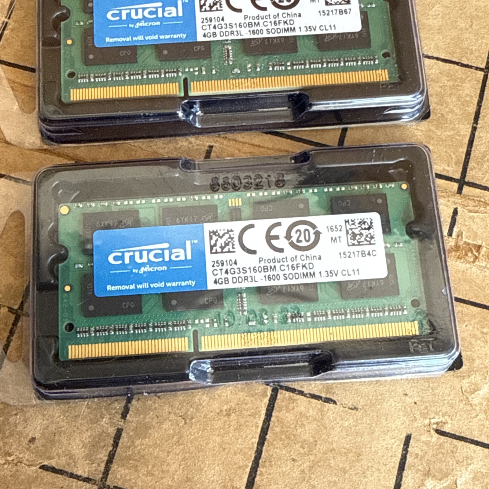 Crucial 8GB Kit (2x4GB) DDR3L-1600 SODIMM