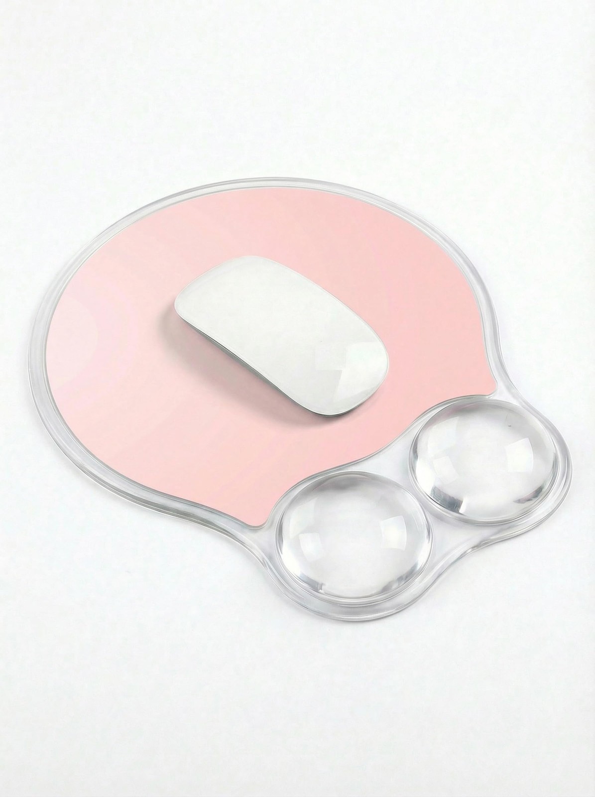 Ergonomic Gel Mouse Pad Wrist Rest Support NonSlip PU Base Pink AMP02 Set