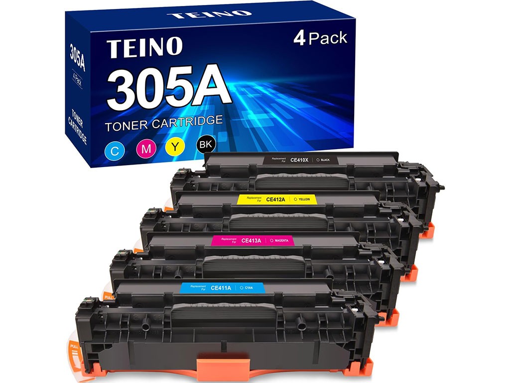 TEINO 305A CMYK TONER CARTRIDGE PACK COMPATIBLE FOR HP LASERJET PRO 300 400