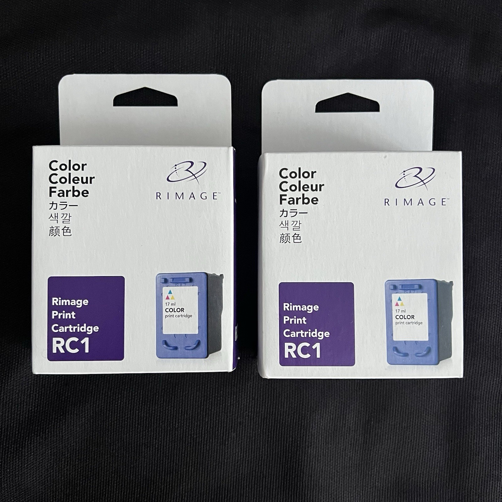 2 Genuine Rimage Q2380A RC1 CMY Color Ink Cartridge OVP 2000i EXP 22 NEW SEALED