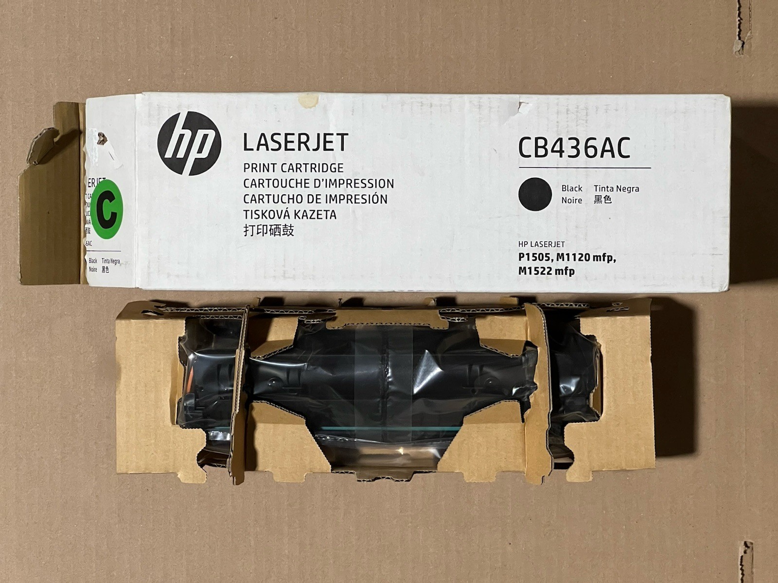 HP CB436AC Black Contract LaserJet Toner Cartridge-Open Box