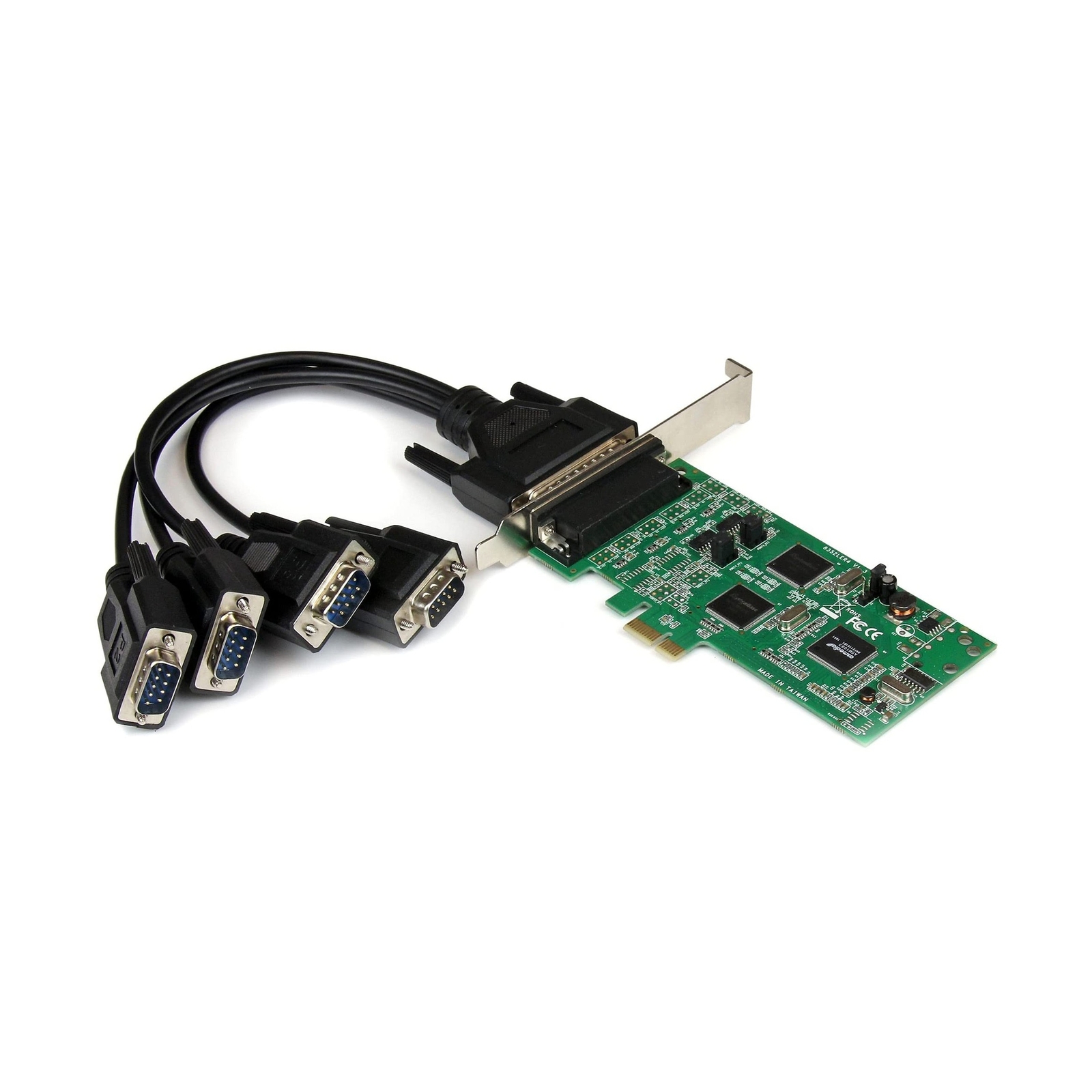 StarTech.com 4 Port PCI Express PCIe Serial Combo Card with Breakout Cable - ...