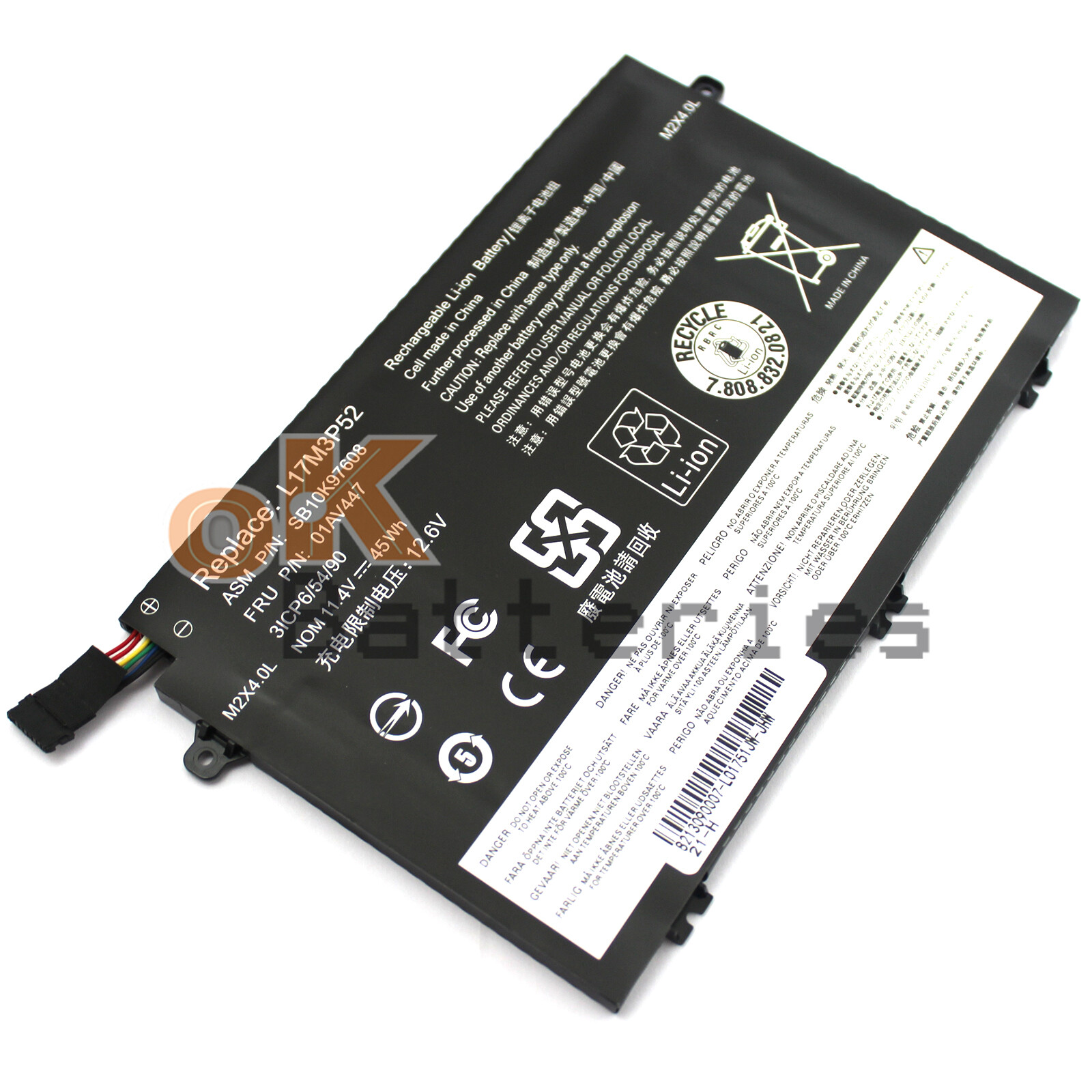 L17C3P51 L17M3P52 L17L3P51 Battery for Lenovo ThinkPad E480 E490 E580 E585 E590