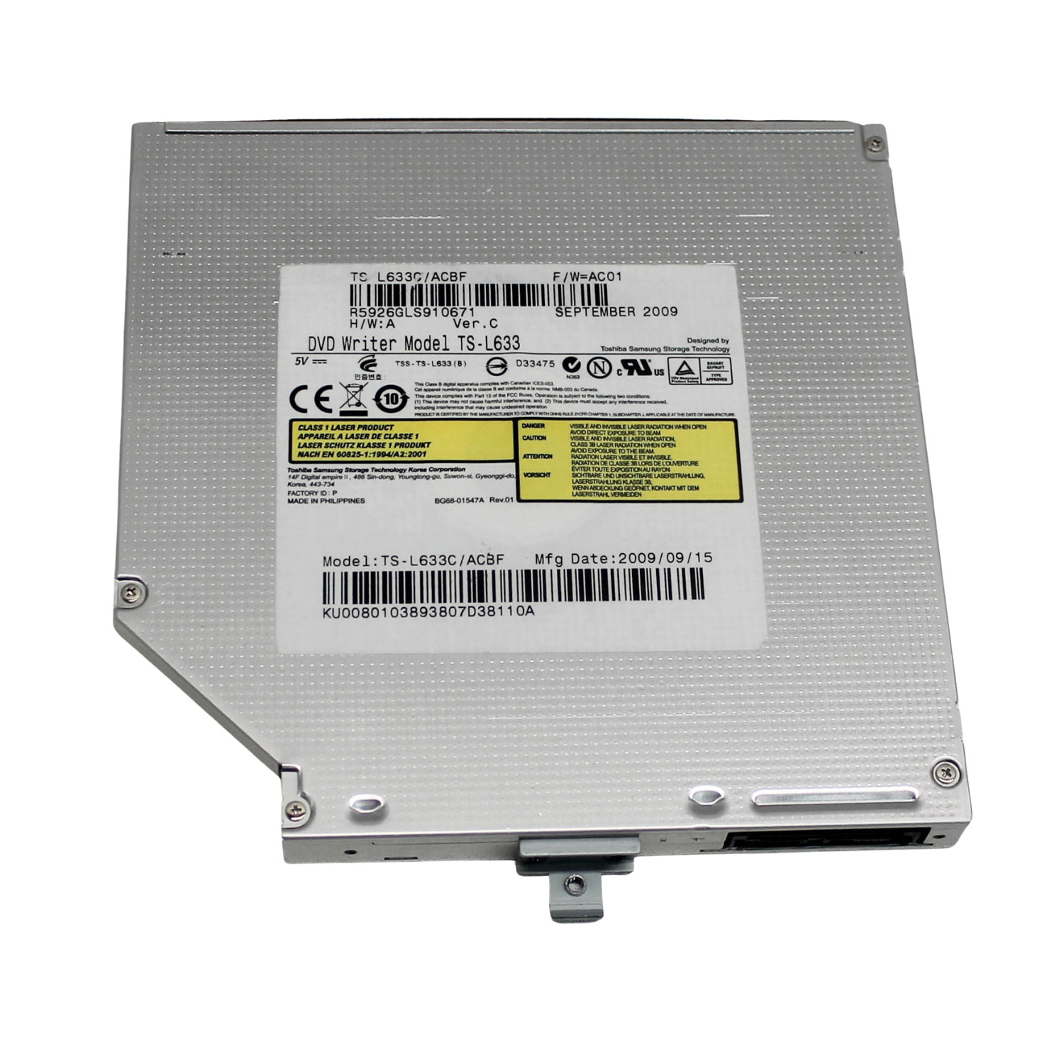 KU.00801.038 ACER DVD/R/RW SATA 8X TRAY 12 7MM "GRADE A"