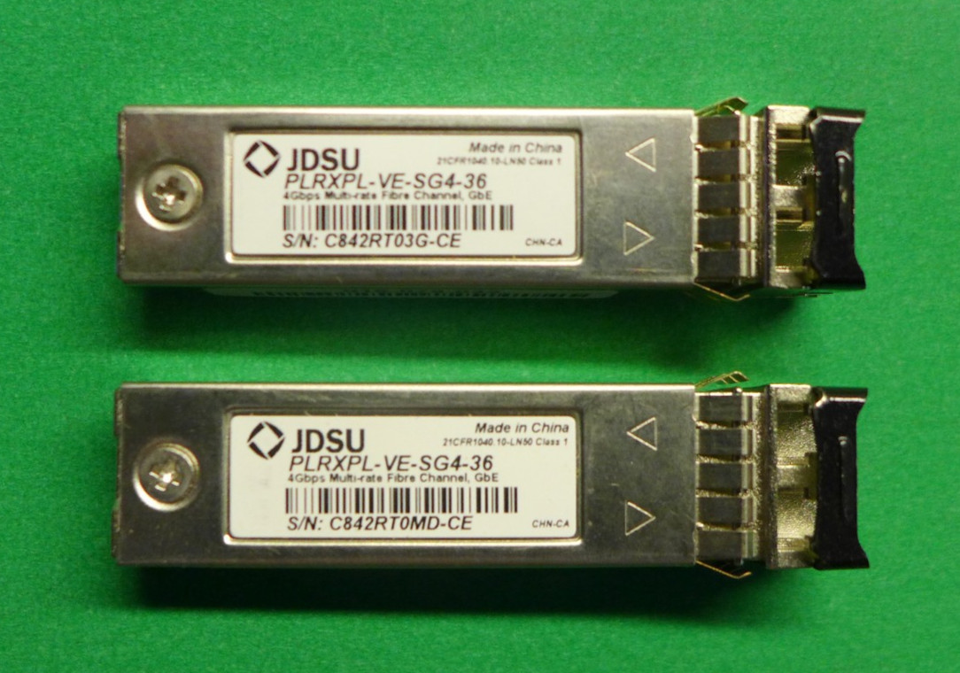 (Lot of 2)GENUINE JDSU 4 Gbps Multi-rate Fibre Channel PLRXPL-VE-SG4-36