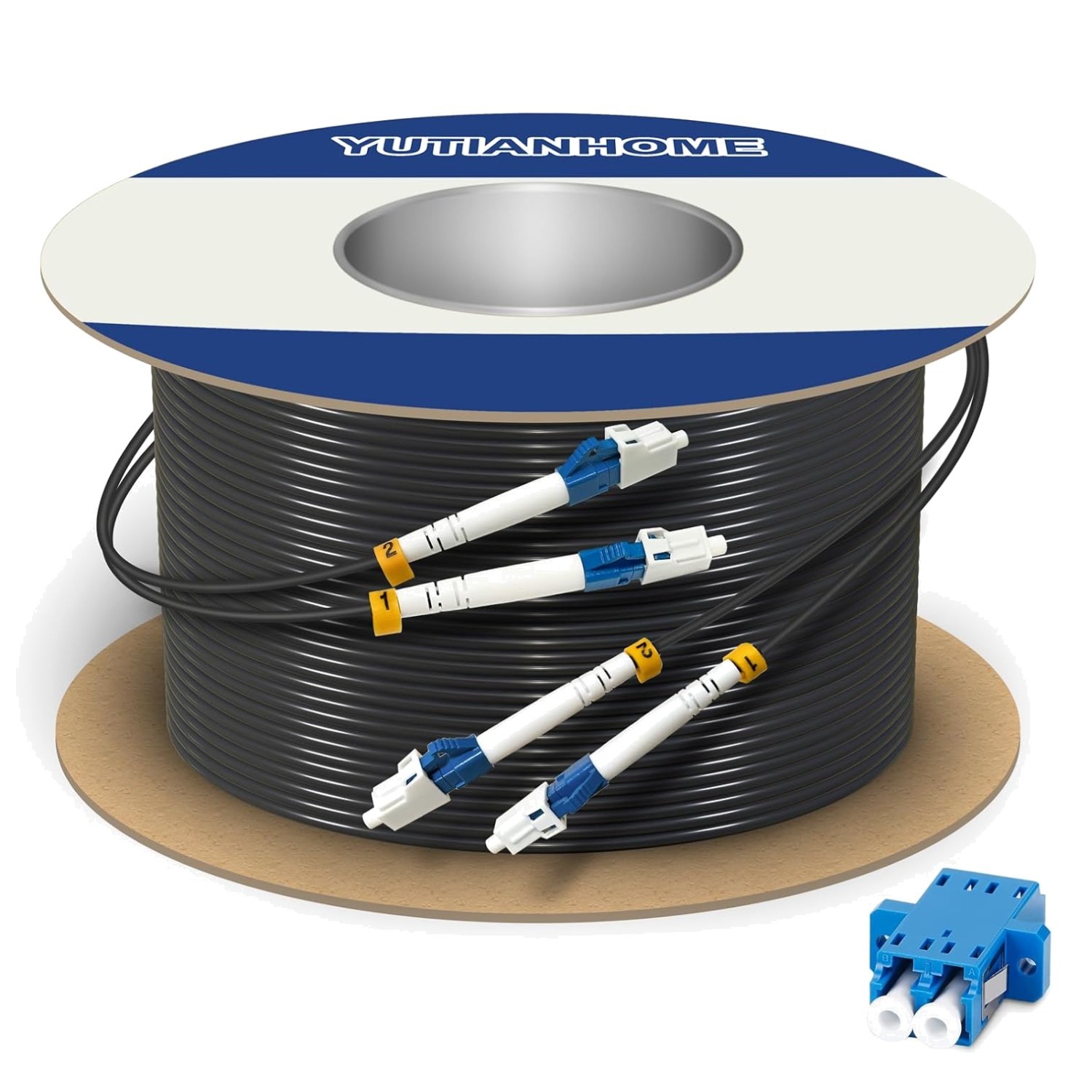 500ft LC to LC Armored Fiber Cable, Single Mode