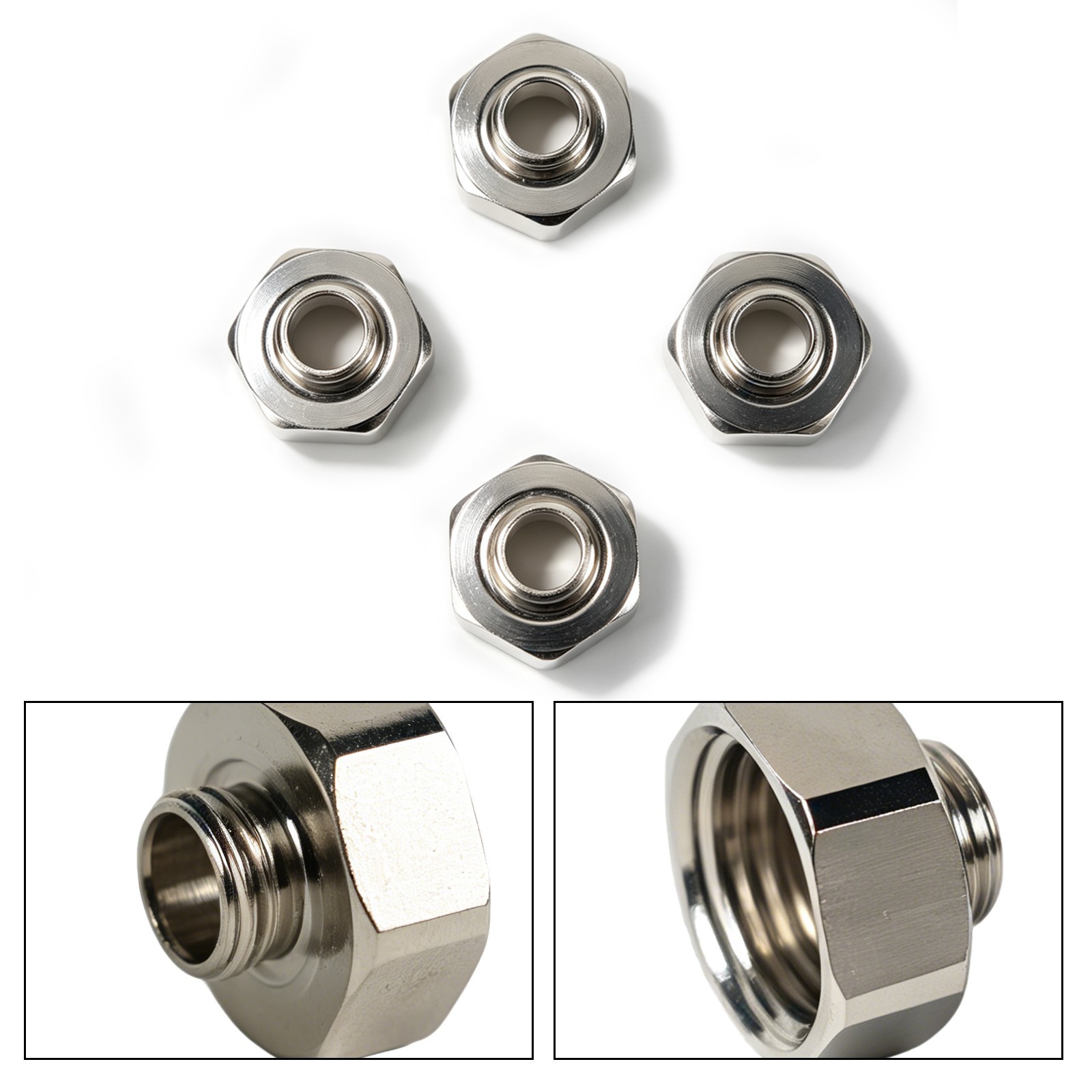4-Pack G1/2 to G1/4 Male to Female Reducer Adapter Fitting PC Water Cooling