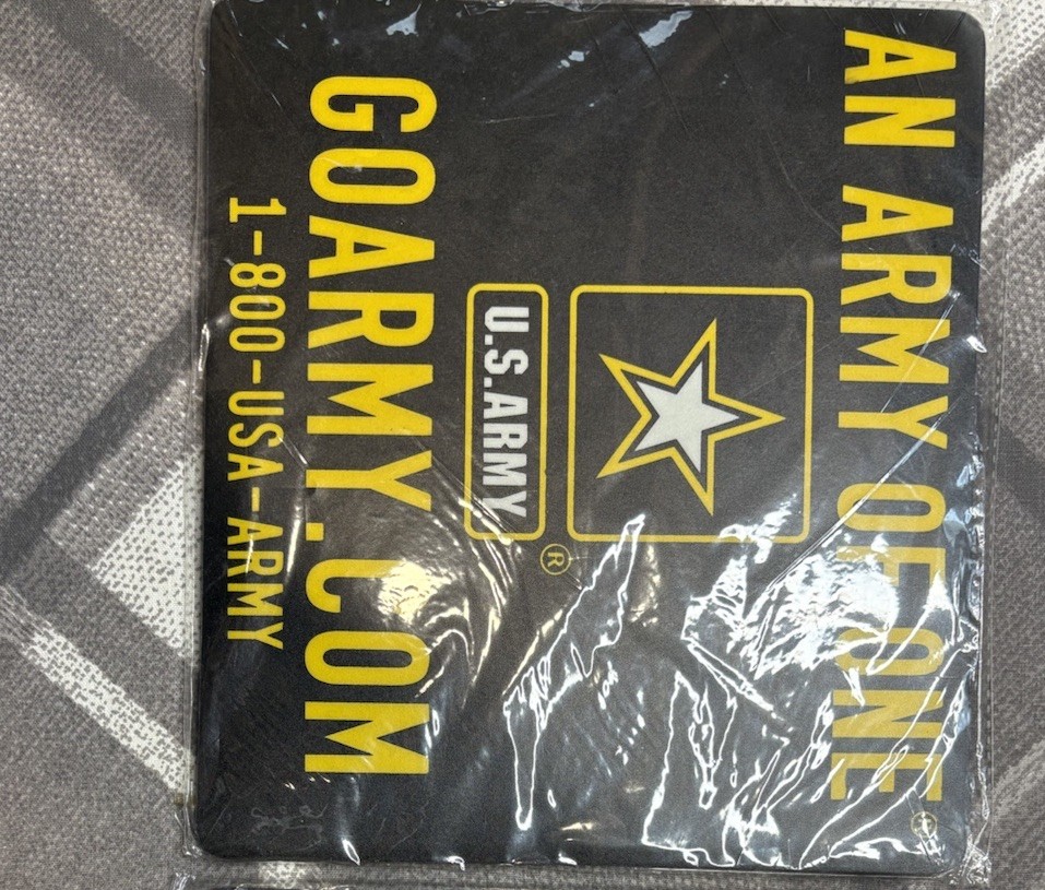 US Army Star Insignia Computer Mouse Pad - NEW - Sealed Package