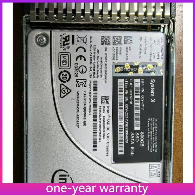 00YK217 00YK218 Lenovo 800GB SATA SSD 2.5 X3850X6 Solid State Drive M5 6G New