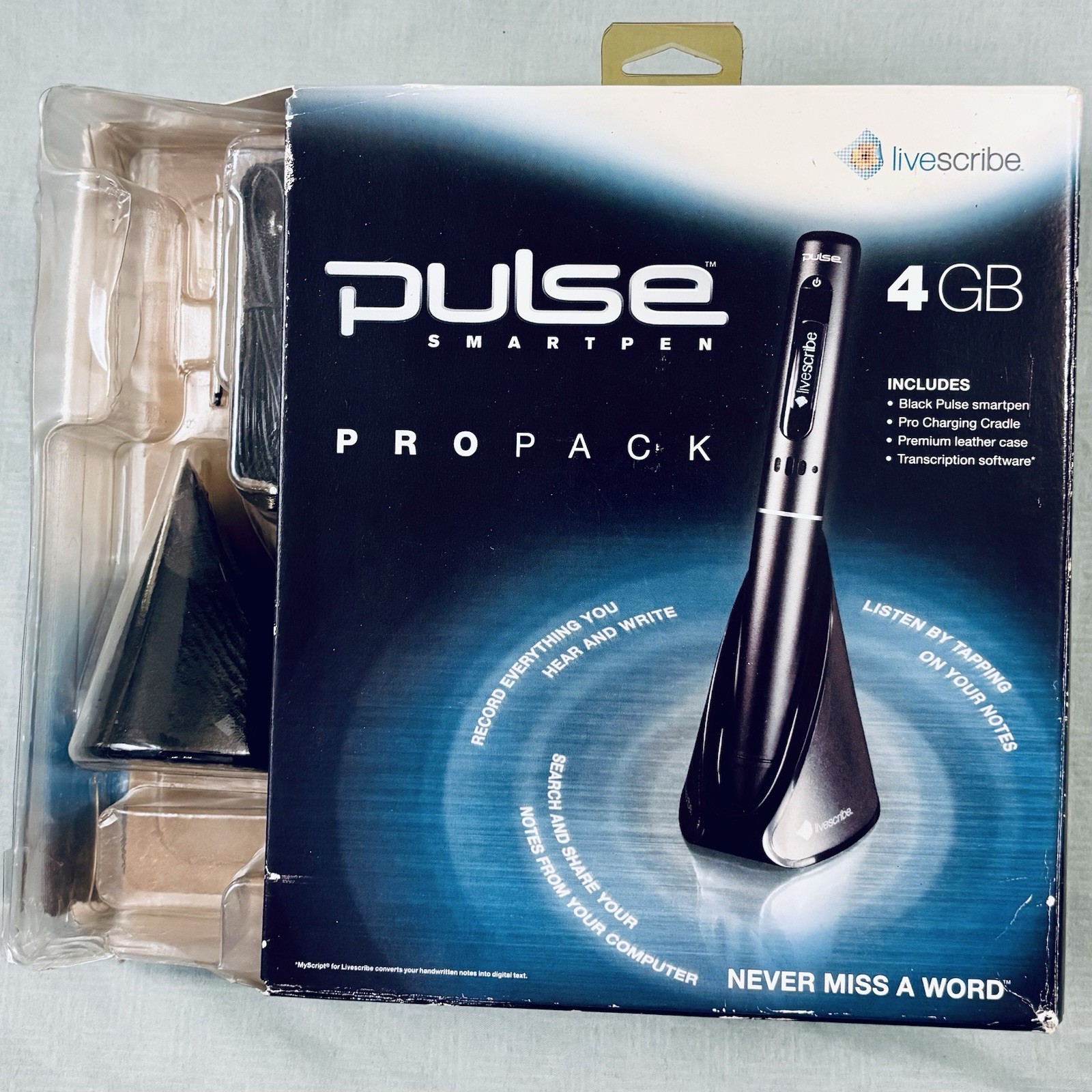 Livescribe Pulse 4GB Smartpen Propack NEW NIB Record Write Never Miss A Word