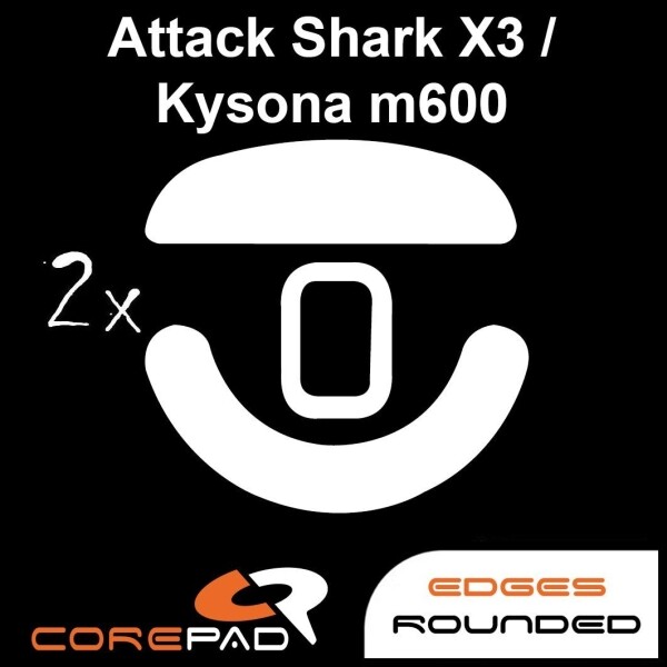 Corepad Skatez Attack Shark X3 Kysona M600 Replacement Mouse Feet PTFE Teflon