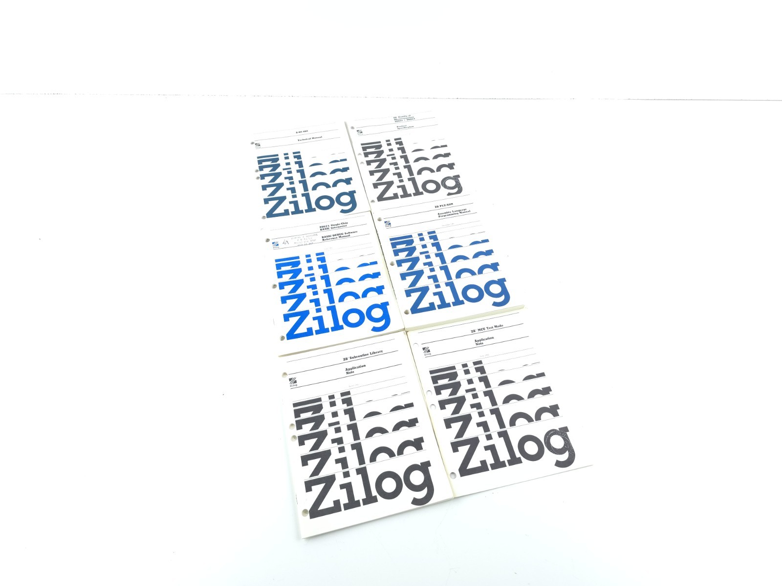 ZILOG Z80 CPU TECHNICAL  MANUAL / BOOK LOT OF 6 Z8671, S10, PROGRAMMING 