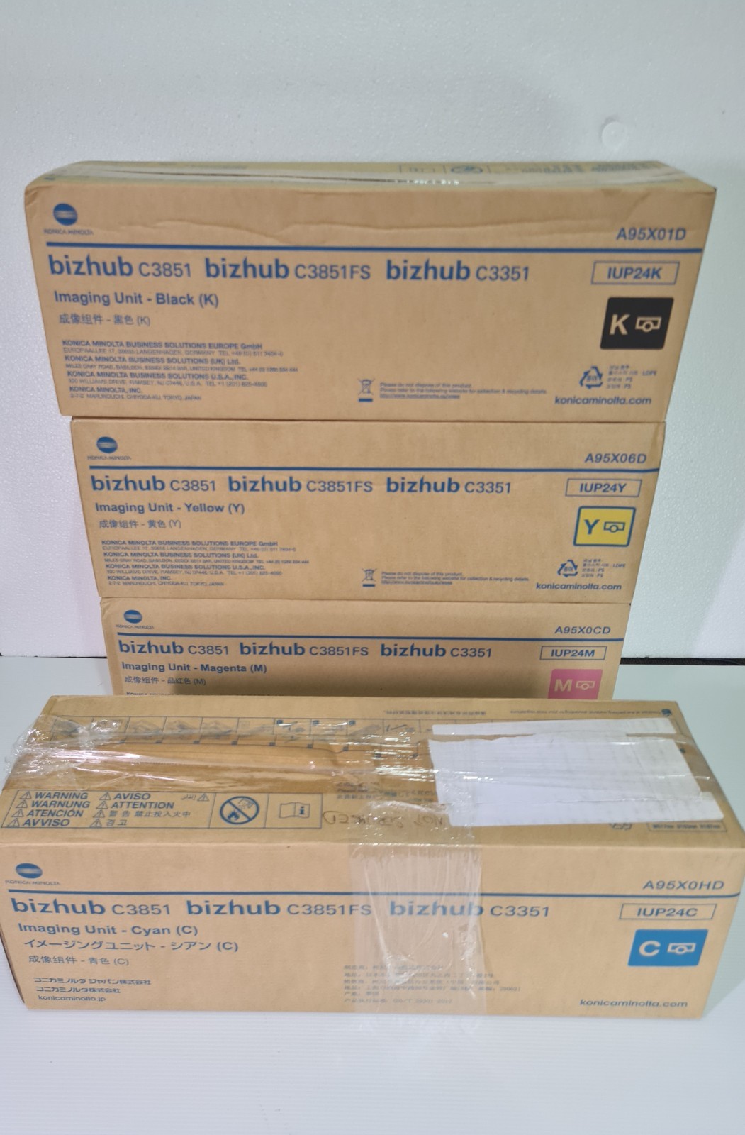 GENUINE Konica Minolta IUP24 CMYK Imaging Unit Set C3351 C3851 Cyan Box Opened