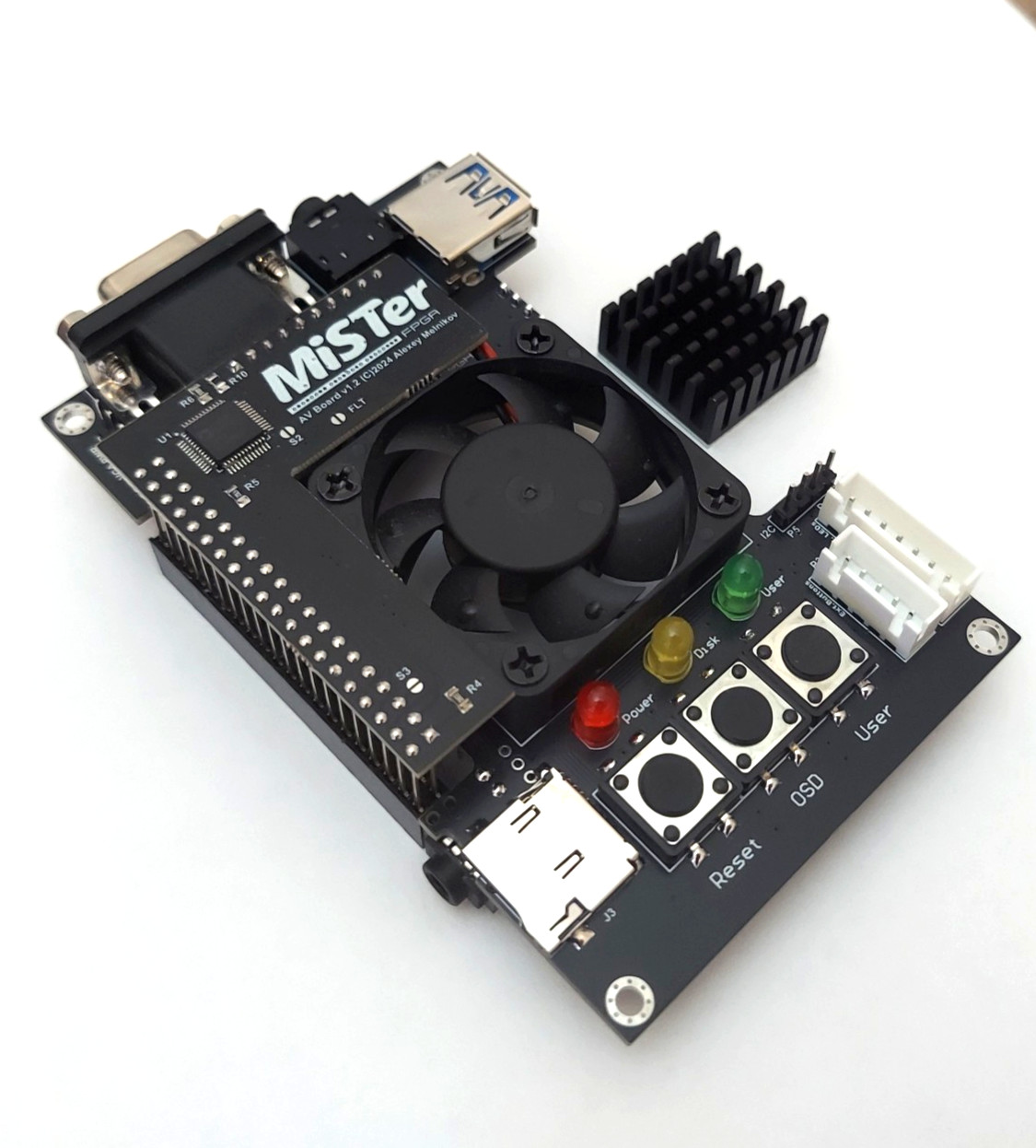 MiSTer FPGA  IO Pro Board V9.2 Black w/ Fan & Heat Sink