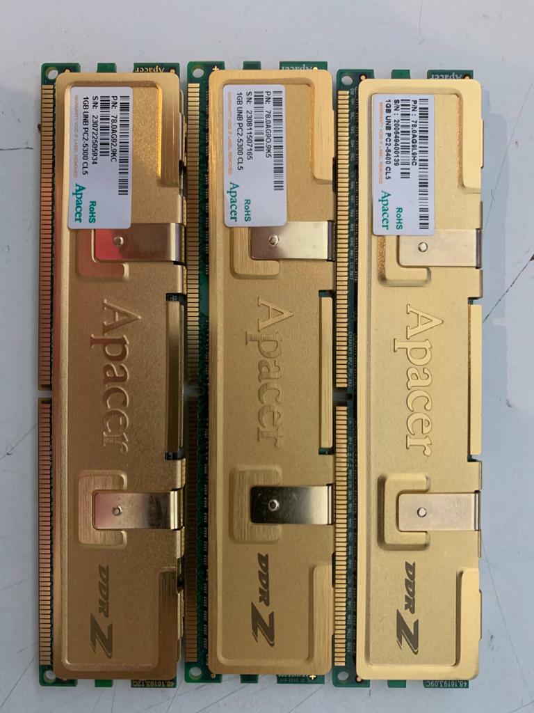 Apacer 1GB PC2-5300 DDR2 DIMM Memory