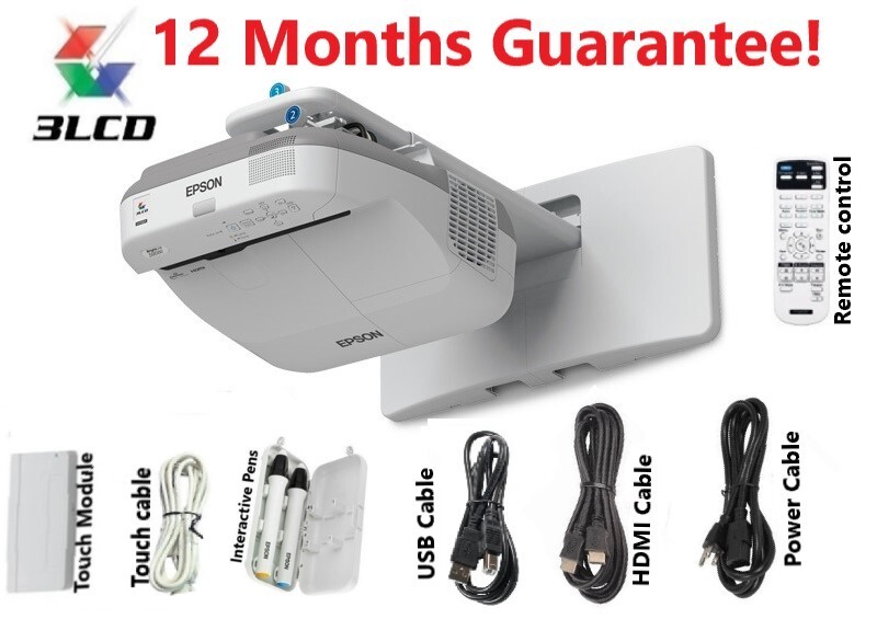Epson BrightLink 595Wi 3LCD Ultra Short Throw Projector - New Lamp Installed