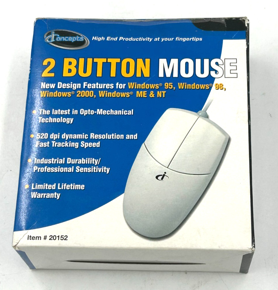 Iconcepts 2 Button PS/2 Mouse Item 20152