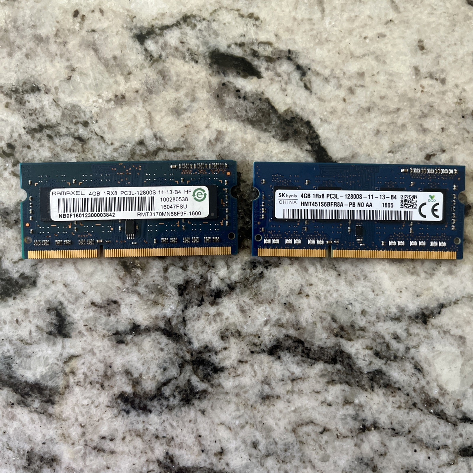 Genuine Ramaxel 4GB PC3L-12800S (1RX8) Memory  Ram Laptop RMT3170MN68F9F-1600 -