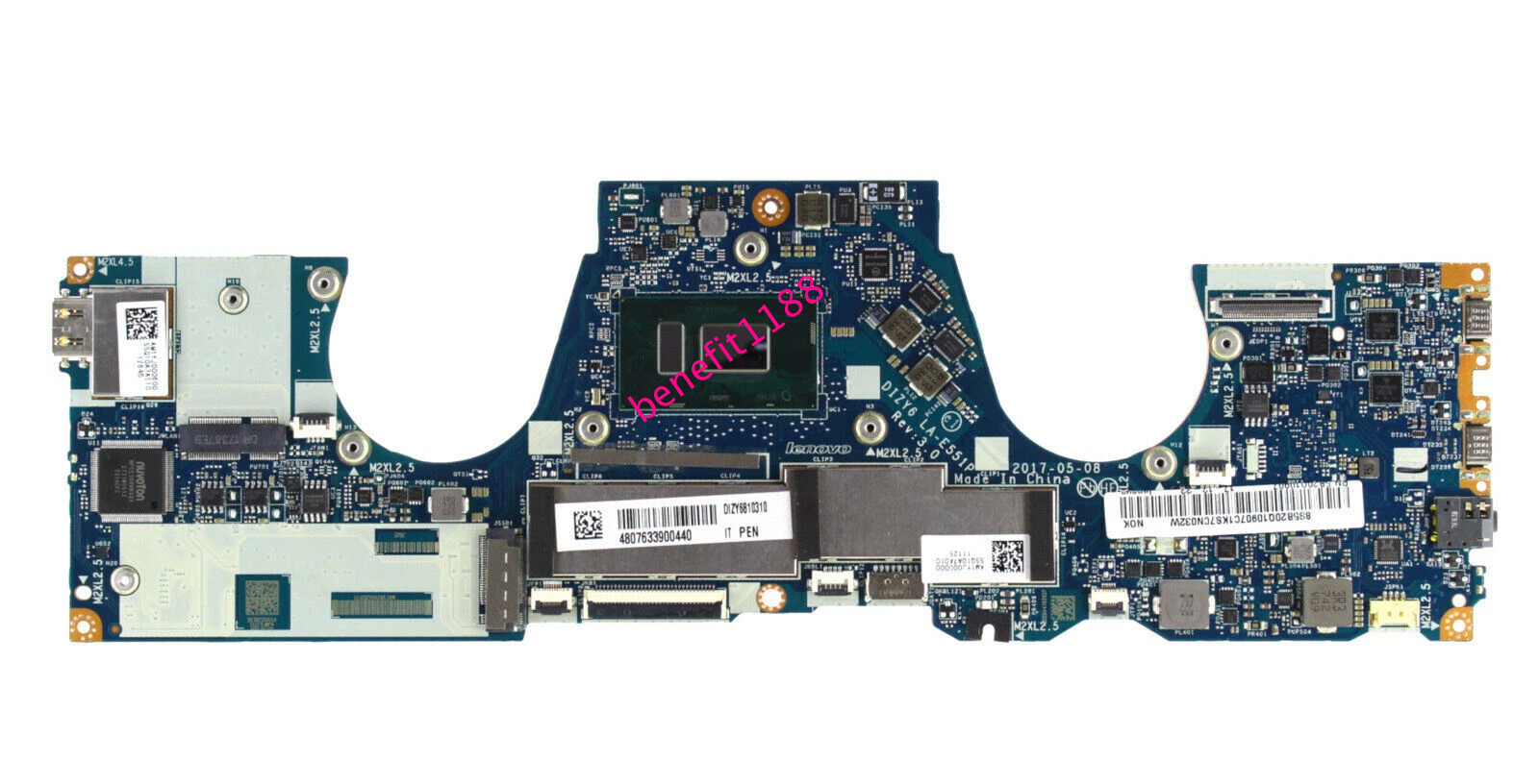 For Lenovo Yoga 720-13IKB 5B20N67805 Motherboard with I5-7200U 8GB RAM LA-E551P