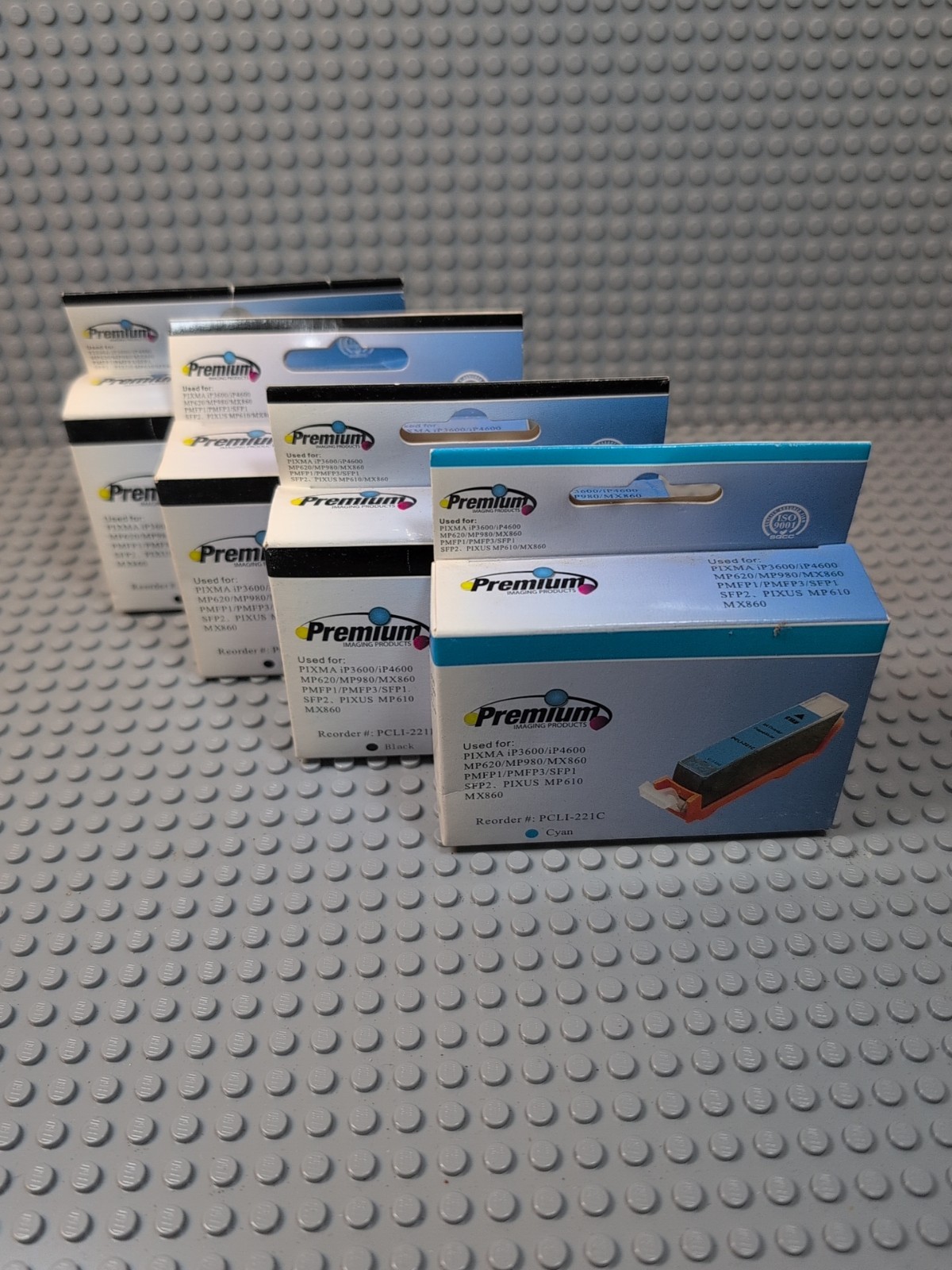 Canon CLI-221C Cyan X1 Black X3 Ink Cartridge - 2947B001 Brand New Sealed Pixma 
