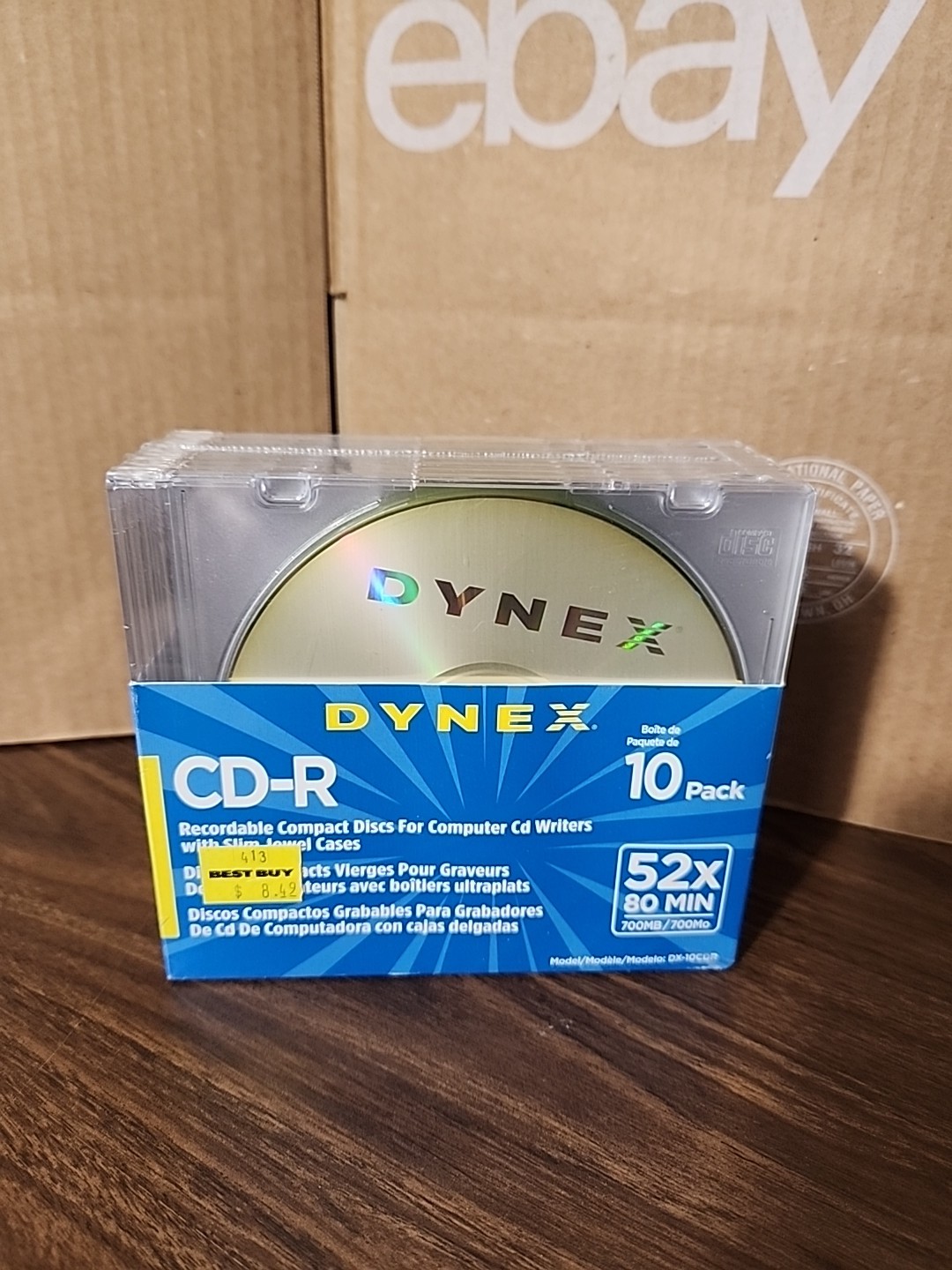 Dynex 10-Pack CD-R 52X 700MB/80Min With Slimline Cases New In Package 