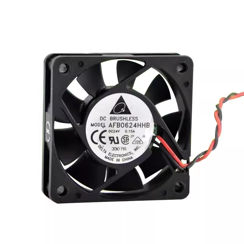 Delta AFB0624HHB 6015 DC24V 0.15A 6CM 2-Wire Inverter Ball Cooling Fan