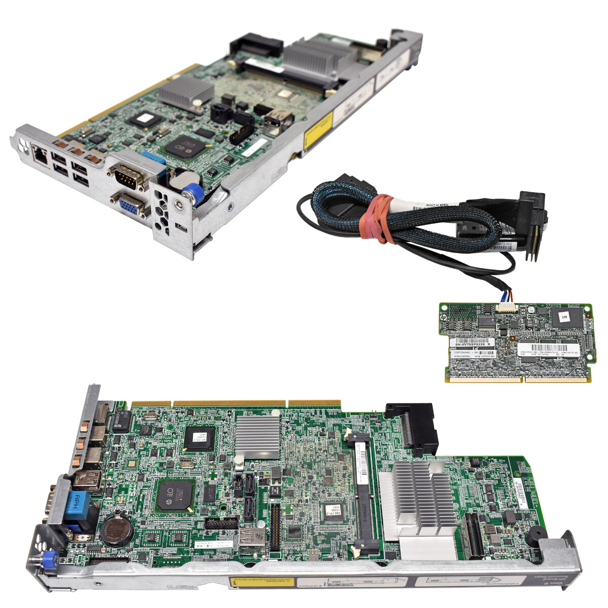 HP DL580 G9 Serial SPI Board 865900-001 013647-002 + FBWC + Battery + SAS Cable
