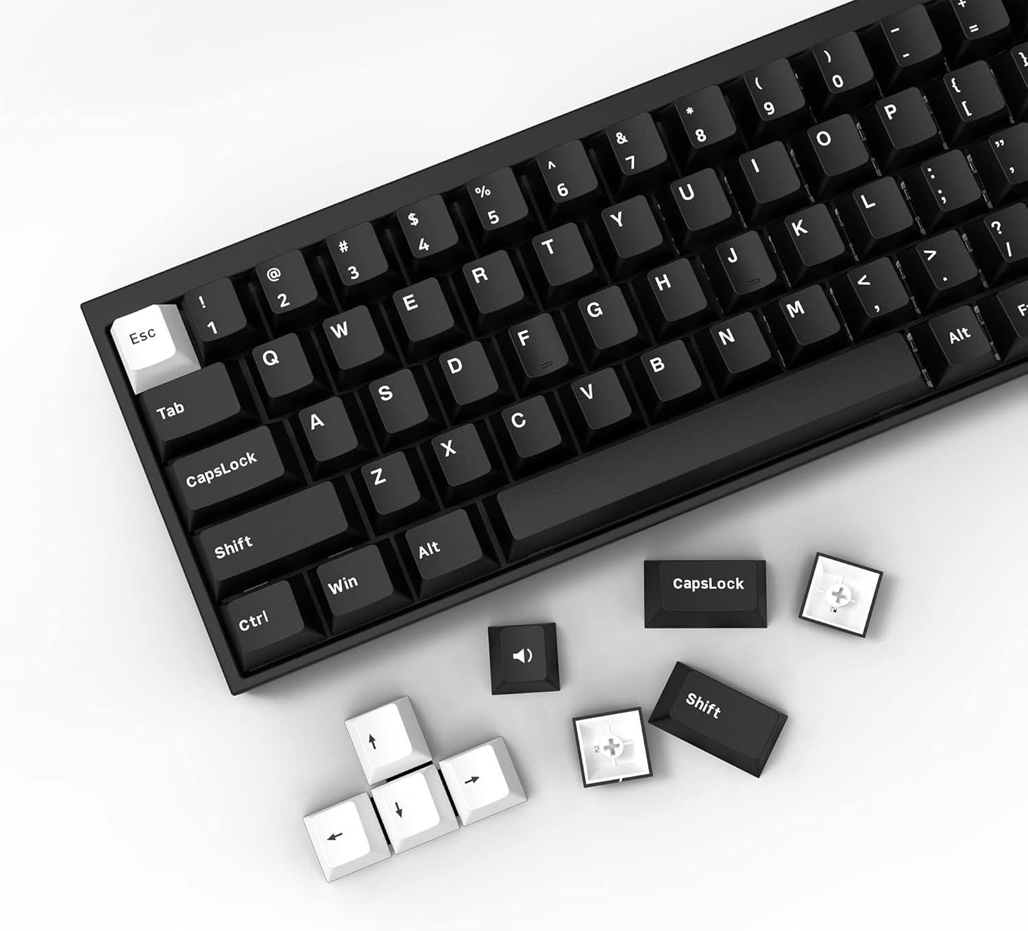 XVX WOB Keycaps 168 Keys, Double Shot PBT Custom Keycap Set, Minimalist Style Wh