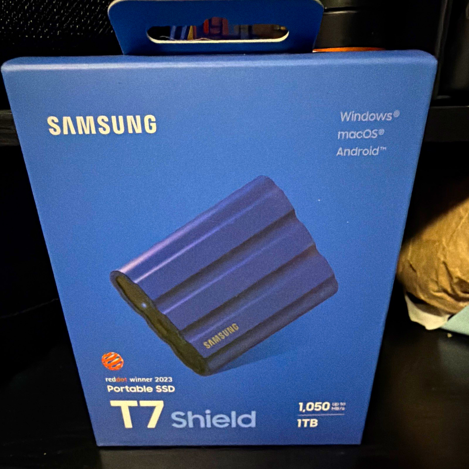 Samsung T7 Shield 1TB Blue Portable External SSD USB 3.2 1050MB/s