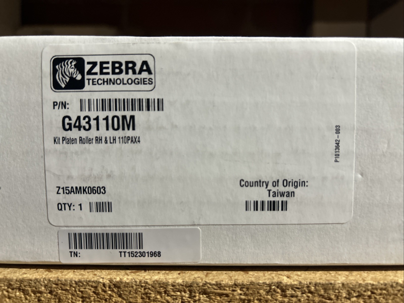 Zebra G43110M Platen Roller for 110PAX3 110PAX4 Thermal Printer RH&LH