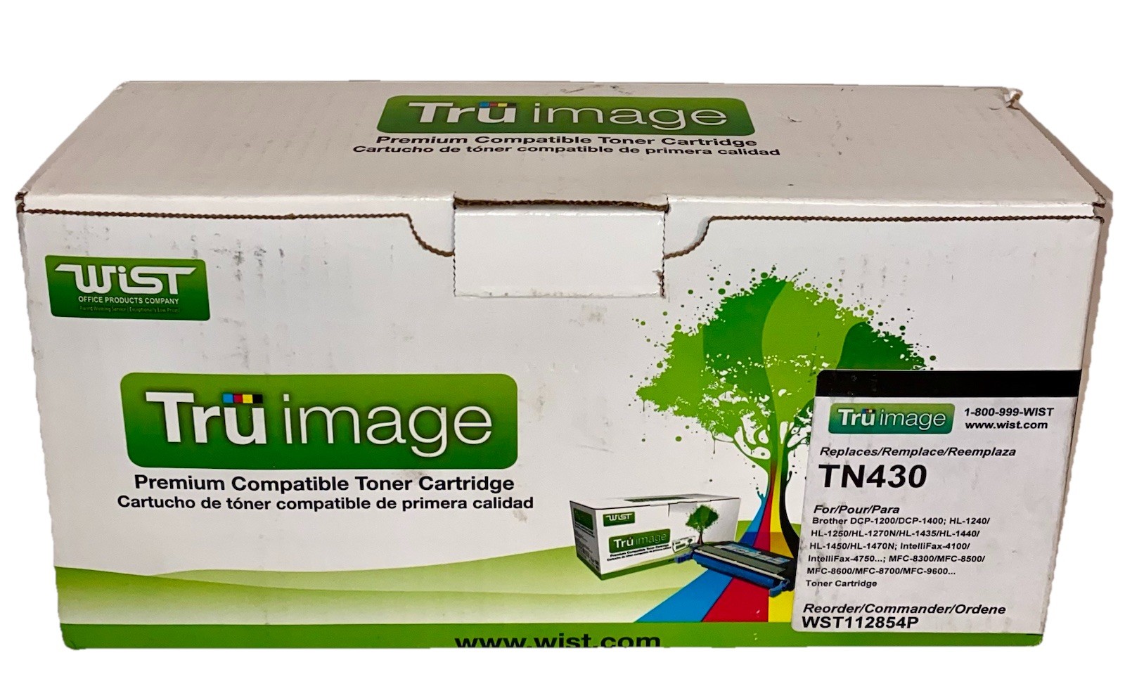 Tru image Toner Cartridge for Brother TN430 black ink (New-Sealed in OpenBox)