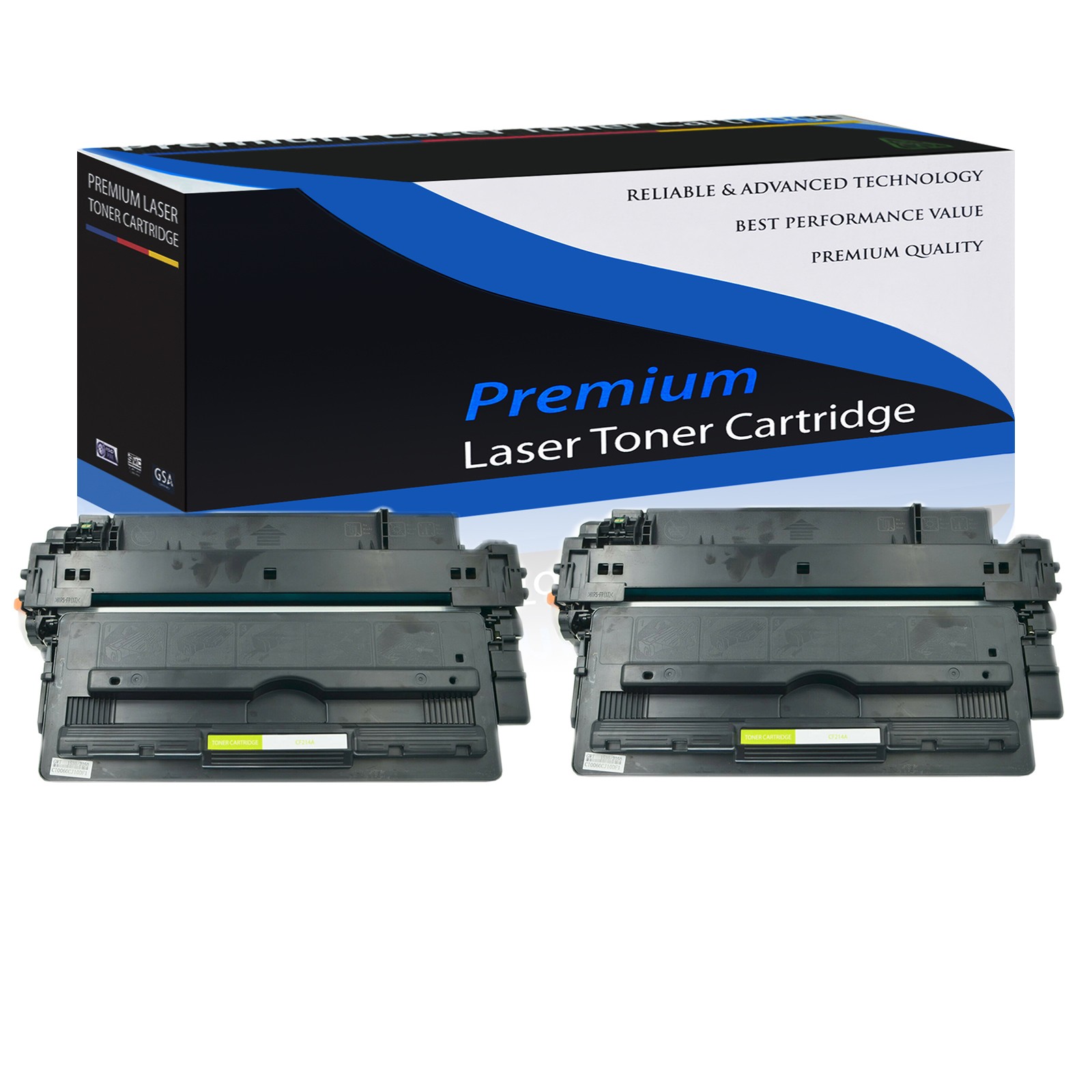 2 PK CF214A Black Toner Cartridge for HP  LaserJet Enterprise 700 M712dn M725z+