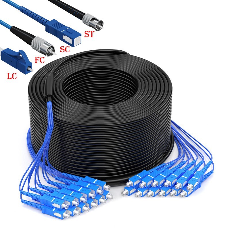 20M 12C SM GYXTW Armored Fiber Patch Cord Cable SC UPC Outdoor Aerial Burial Use