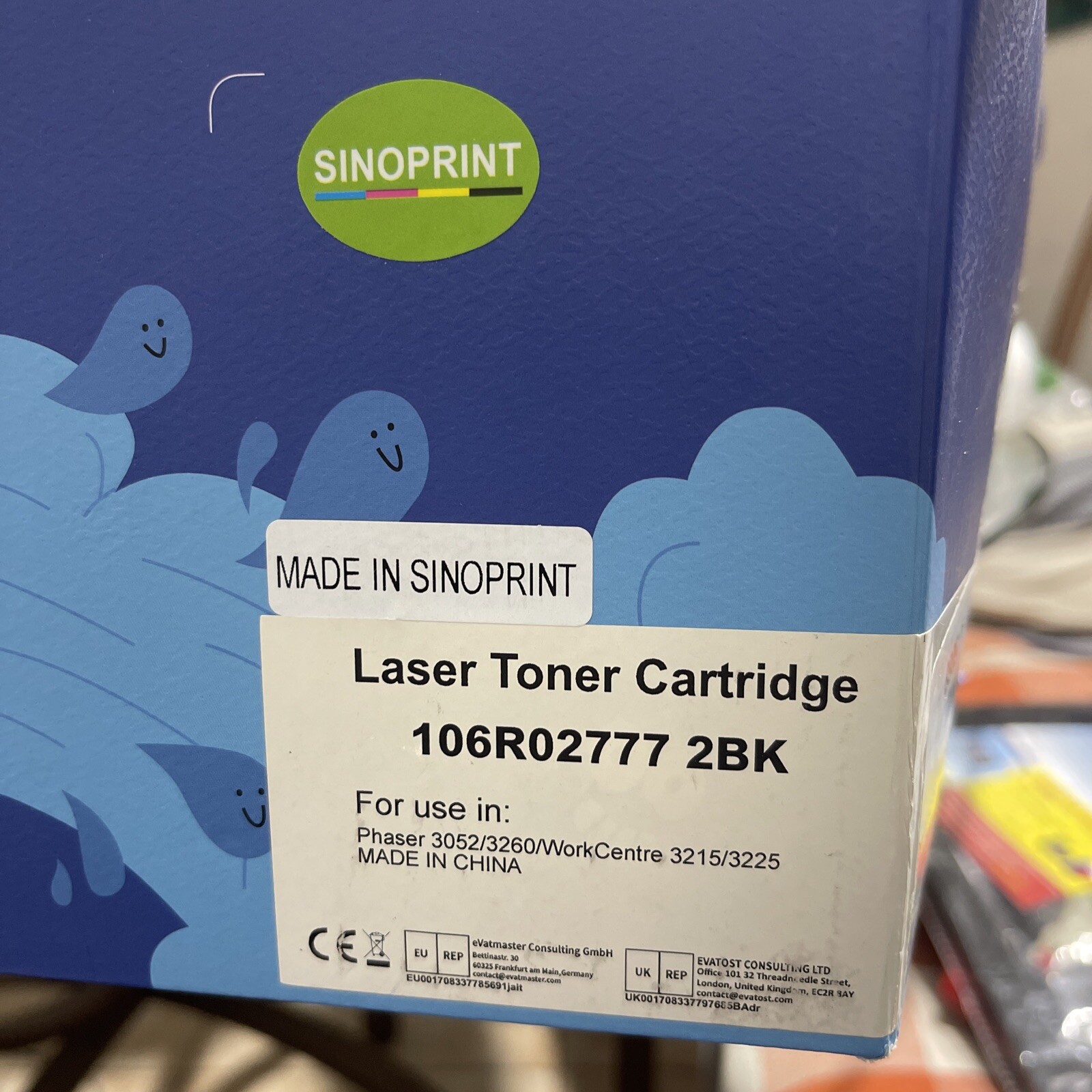 2 PACK 106R02311 Black Laser Toner Cartridge for Xerox Workcentre 3315 3325