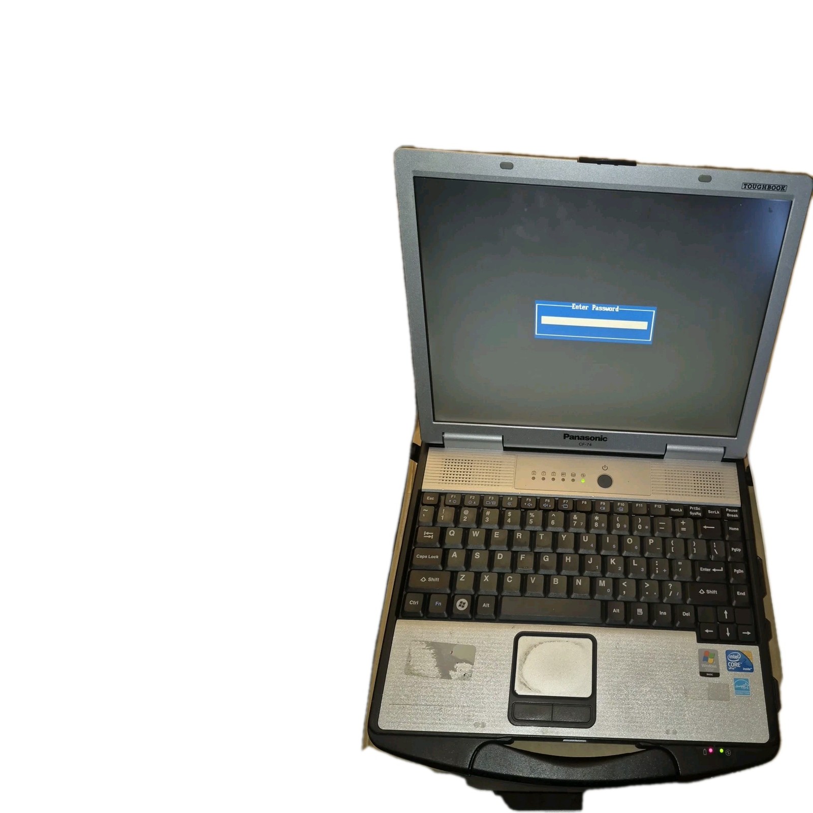 Defective Panasonic Toughbook CF-74 13.3"  NO HDD For Parts As-is Password Prote
