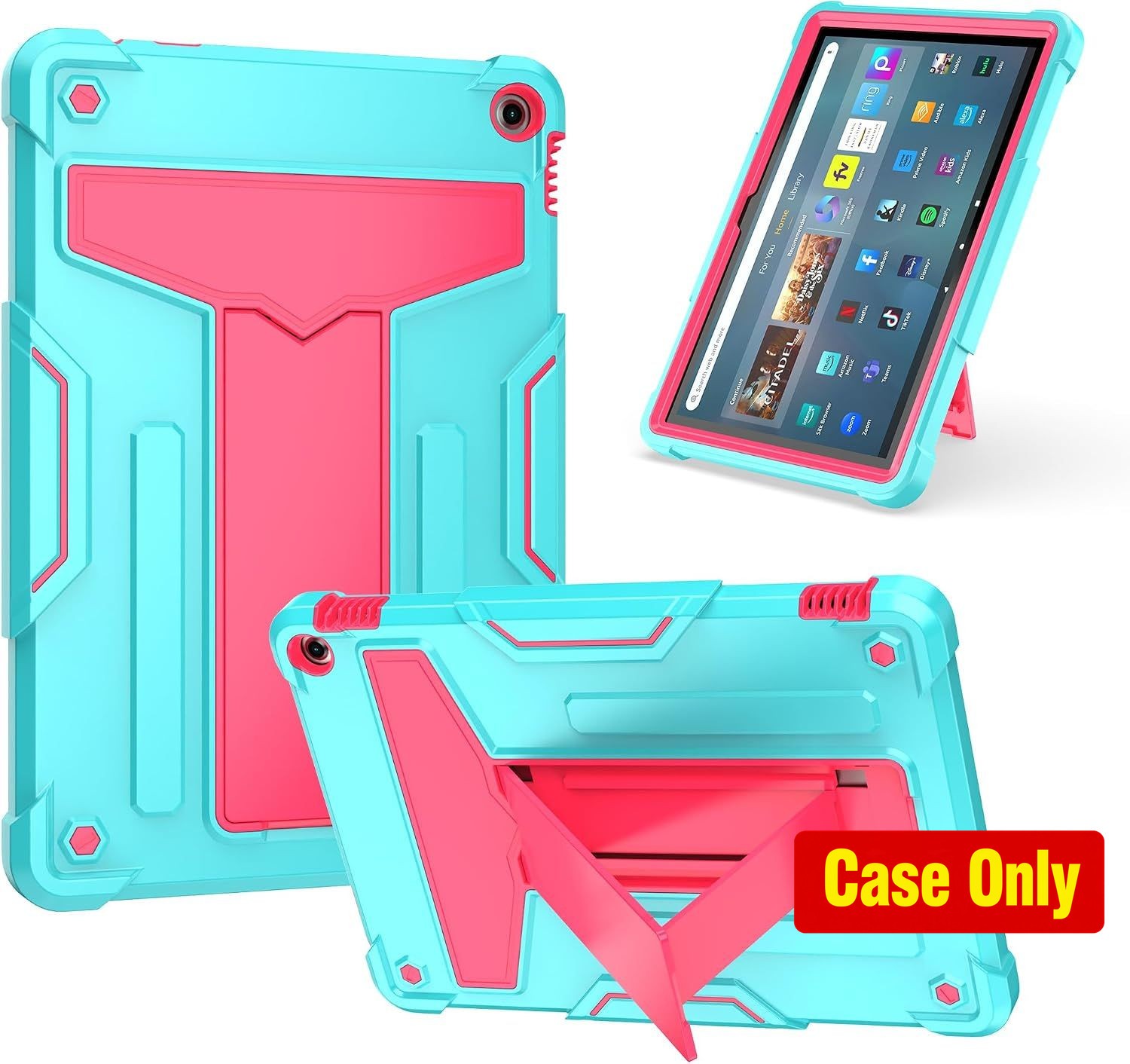 Case for Fire HD 10 Tablet 10.1" (13th Gen, 2023) - Heavy Duty Kickstand Cover +