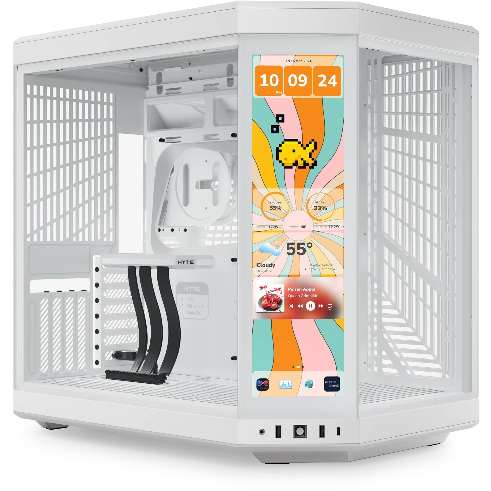 HYTE Y70 Touch Infinite Mid-Tower Case (White)