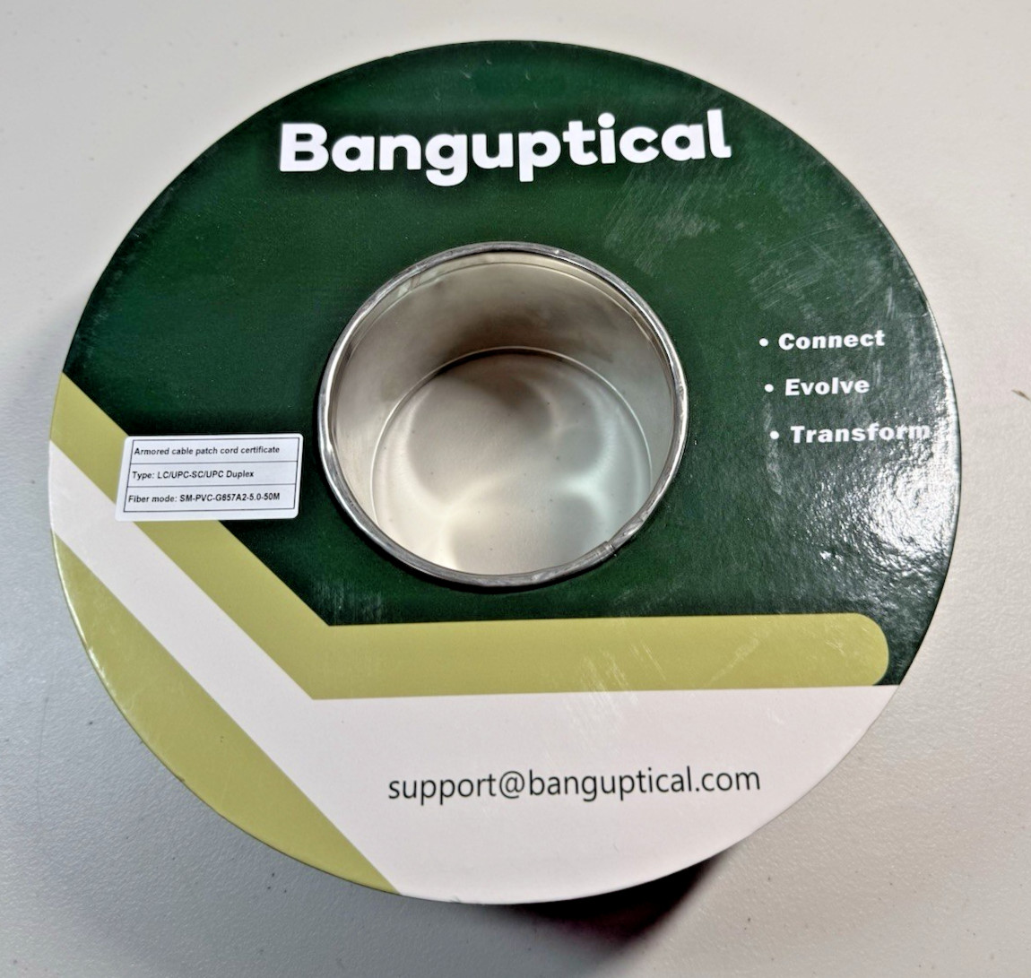 Banguptical 165' LC/UPC-SC/UPC Duplex SM-PVC G857A2-5.0-50M Brand New