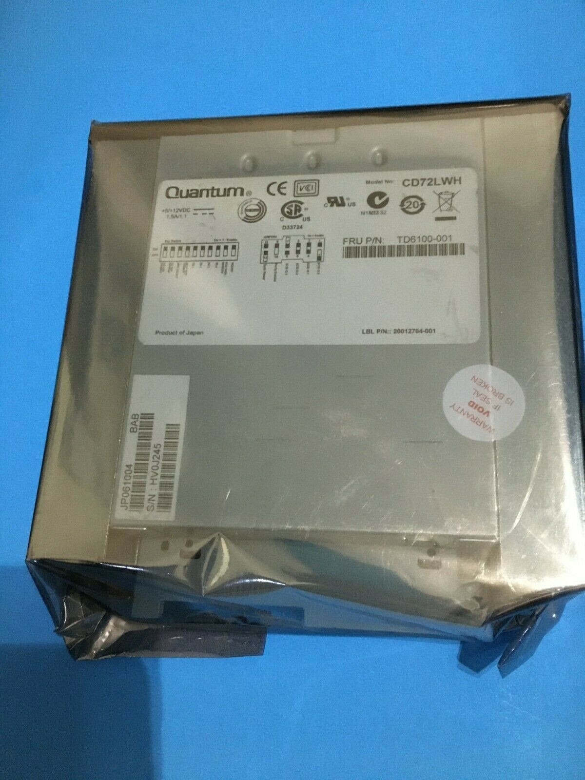 Quantum CD72LWH DAT72 36/72GB SCSI LVD int. Tape Drive TD6100-801 Refurbished