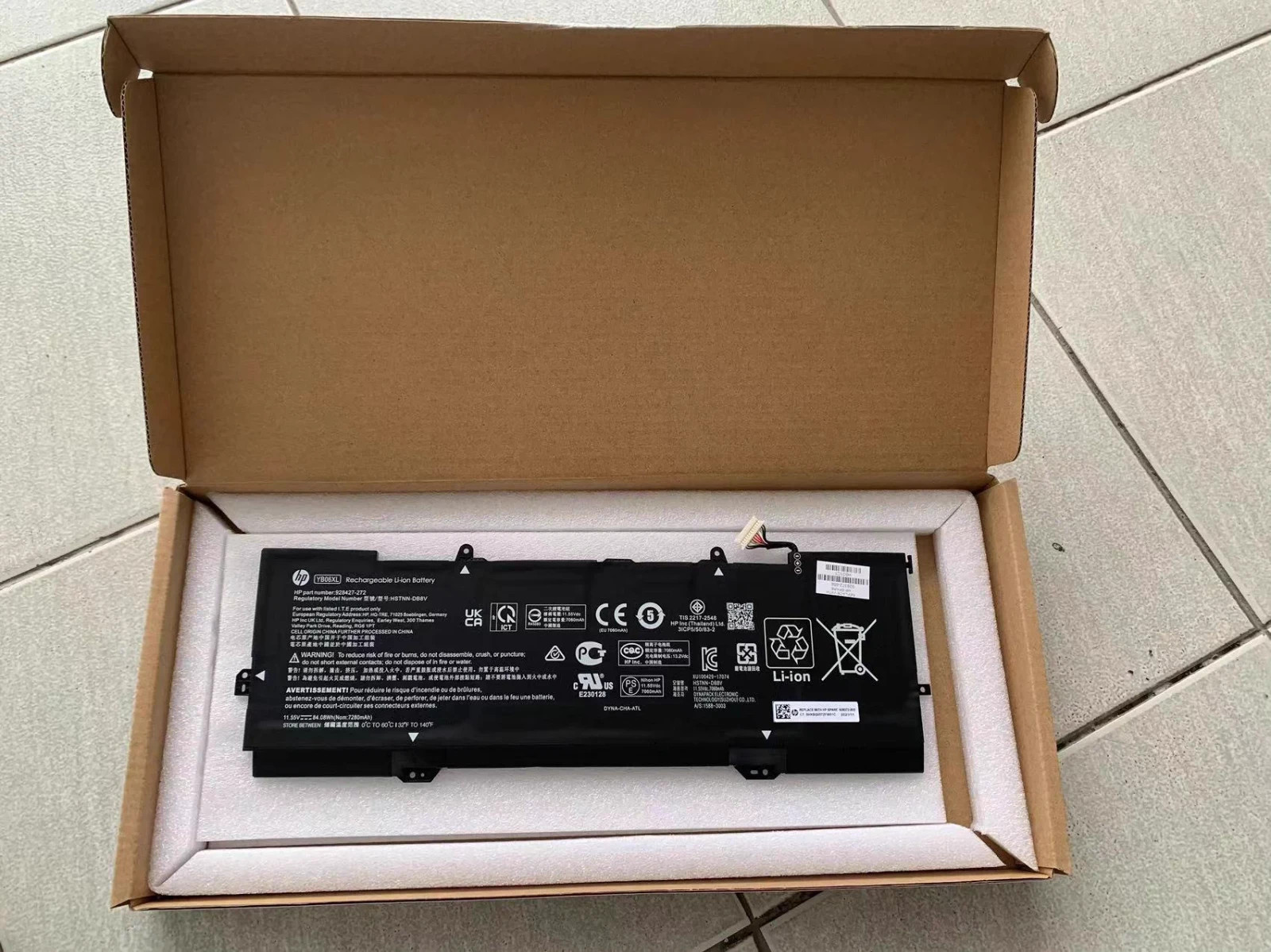 Genuine 11.55V 84.08Wh YB06XL Battery For HP Spectre x360 15-CH000 5-CH001