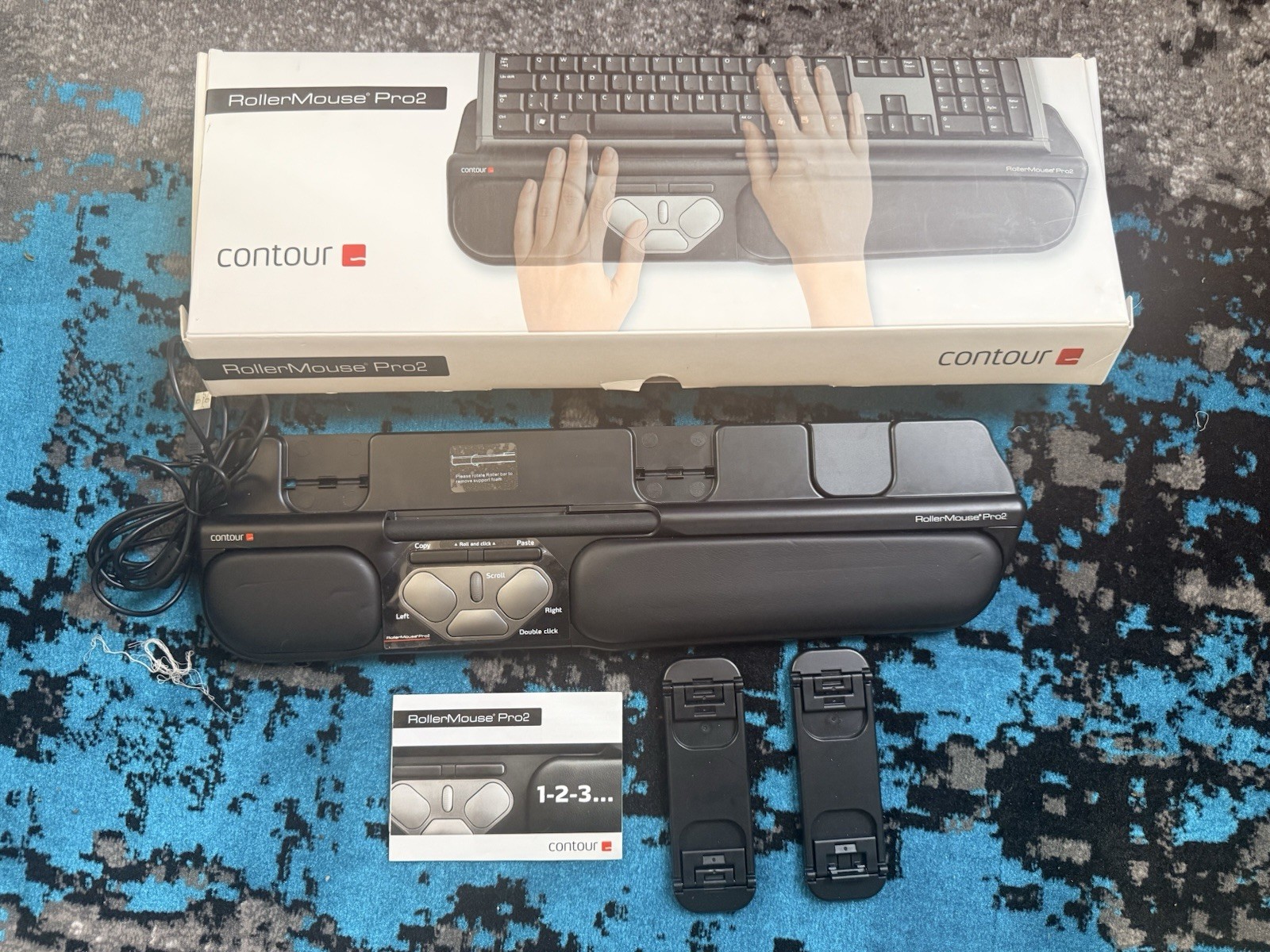 Contour RollerMouse Pro2 RM-PRO2-BLK USB Ergonomic Mouse New Open Box