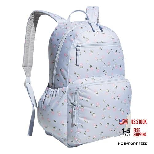 adidas Lineage Backpack for Laptop, School One Size Ditsy Floral Crystal Sky
