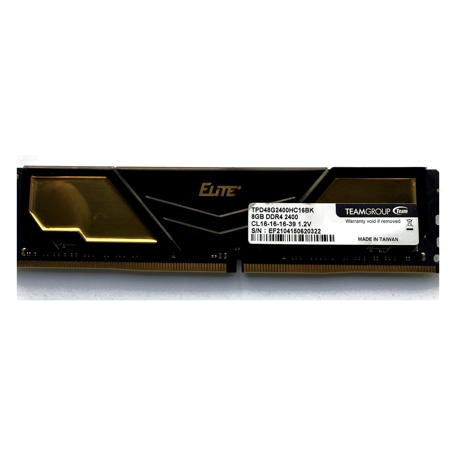 TeamGroup Elite+ 8GB DDR4-2400 PC4-19200 Desktop RAM TPD48G2400HC16BK - Tested